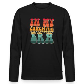 Coach Era Coaching Tees Sports Team Staff - Men's Premium Organic Long Sleeve Shirt - black - Front - Nico (187cm)