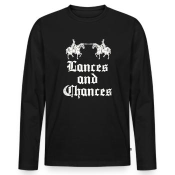 Joute Chevalier Médiéval Renaissance Chevaliers Armure - T-shirt manches longues Premium bio Homme - noir - Devant - Nico (187cm)