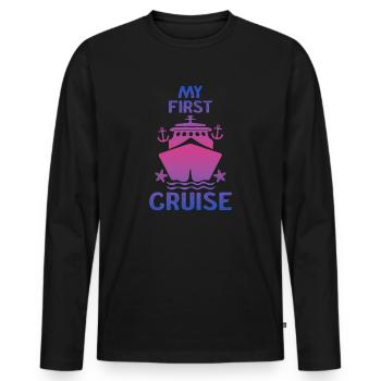 Mein erster Kreuzfahrt-Familienurlaub - lustig und aufregend - Männer Premium Bio Langarmshirt - Schwarz - Vorne - Nico (187cm)