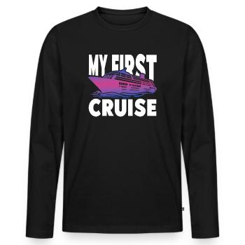 Mein erster Kreuzfahrt-Familienurlaub - lustig und aufregend - Männer Premium Bio Langarmshirt - Schwarz - Vorne - Nico (187cm)
