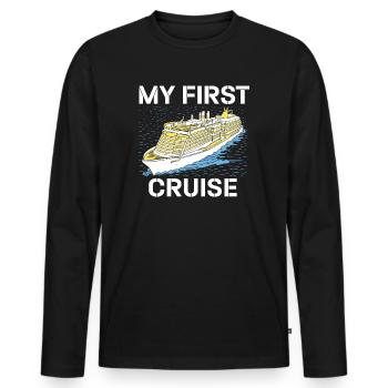 Mein erster Kreuzfahrt-Familienurlaub - lustig und aufregend - Männer Premium Bio Langarmshirt - Schwarz - Vorne - Nico (187cm)