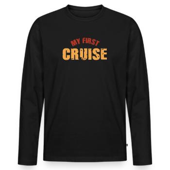 Mein erster Kreuzfahrt-Familienurlaub - lustig und aufregend - Männer Premium Bio Langarmshirt - Schwarz - Vorne - Nico (187cm)