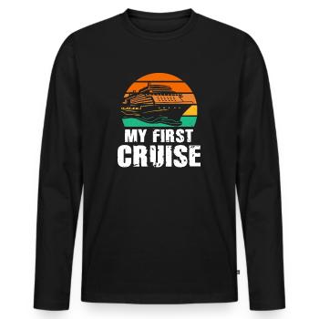 Mein erster Kreuzfahrt-Familienurlaub - lustig und aufregend - Männer Premium Bio Langarmshirt - Schwarz - Vorne - Nico (187cm)