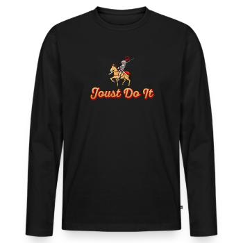 Joute Chevalier Médiéval Renaissance Chevaliers Armure - T-shirt manches longues Premium bio Homme - noir - Devant - Nico (187cm)