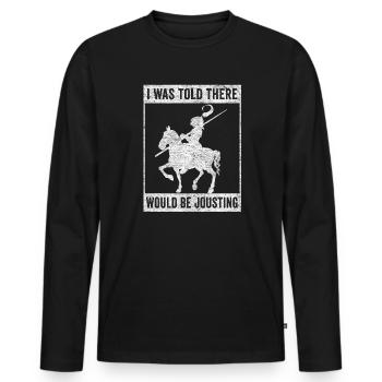 Joute Chevalier Médiéval Renaissance Chevaliers Armure - T-shirt manches longues Premium bio Homme - noir - Devant - Nico (187cm)