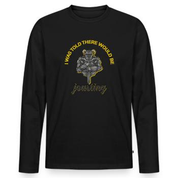 Joute Chevalier Médiéval Renaissance Chevaliers Armure - T-shirt manches longues Premium bio Homme - noir - Devant - Nico (187cm)