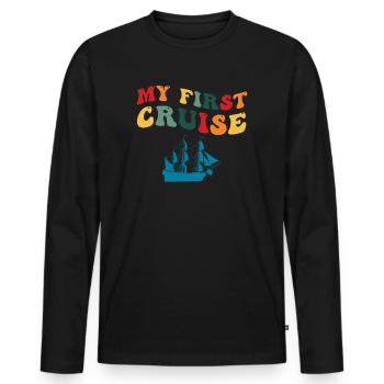 Mein erster Kreuzfahrt-Familienurlaub - lustig und aufregend - Männer Premium Bio Langarmshirt - Schwarz - Vorne - Nico (187cm)