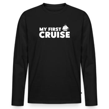 Mein erster Kreuzfahrt-Familienurlaub - lustig und aufregend - Männer Premium Bio Langarmshirt - Schwarz - Vorne - Nico (187cm)