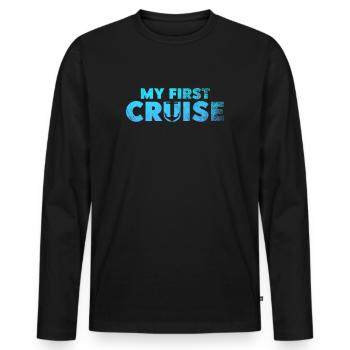 Mein erster Kreuzfahrt-Familienurlaub - lustig und aufregend - Männer Premium Bio Langarmshirt - Schwarz - Vorne - Nico (187cm)