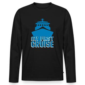 Mein erster Kreuzfahrt-Familienurlaub - lustig und aufregend - Männer Premium Bio Langarmshirt - Schwarz - Vorne - Nico (187cm)
