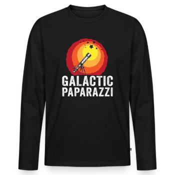 Photographie spatiale Télescope d’observation des étoiles Astronomie - T-shirt manches longues Premium bio Homme - noir - Devant - Nico (187cm)