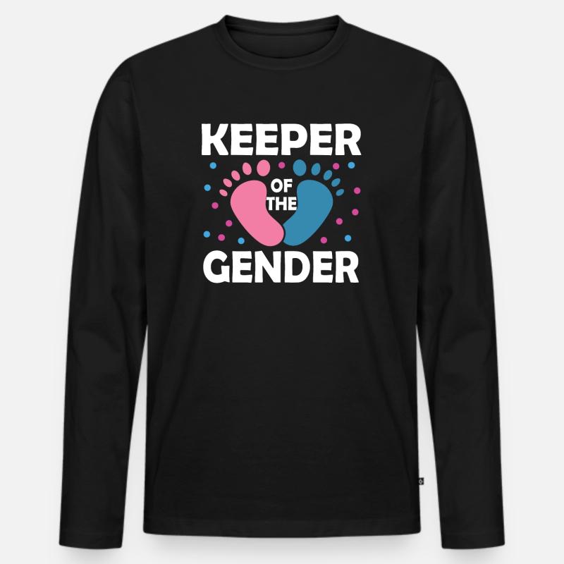 Hüter des Geschlechts - Männer Premium Bio Langarmshirt - Schwarz