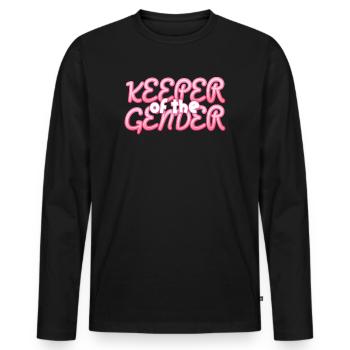 Keeper Of The Gender - Men's Premium Organic Long Sleeve Shirt - black - Front - Nico (187cm)