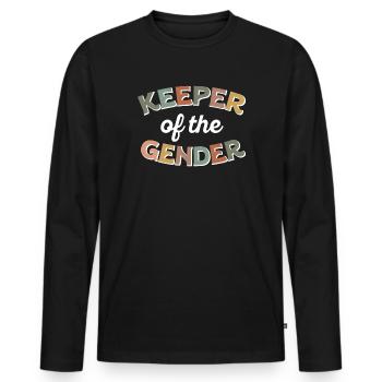 Keeper Of The Gender - Men's Premium Organic Long Sleeve Shirt - black - Front - Nico (187cm)