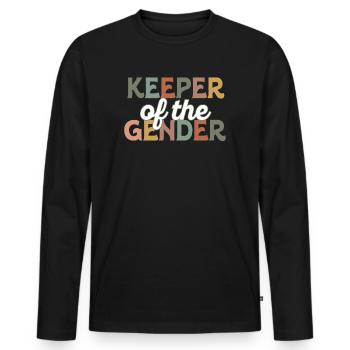 Keeper Of The Gender - Men's Premium Organic Long Sleeve Shirt - black - Front - Nico (187cm)