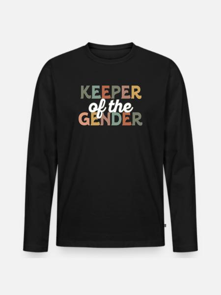 Keeper Of The Gender - Men's Premium Organic Long Sleeve Shirt - black