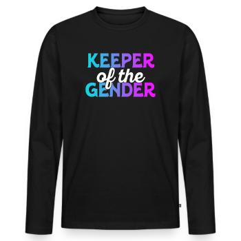 Keeper Of The Gender - Men's Premium Organic Long Sleeve Shirt - black - Front - Nico (187cm)