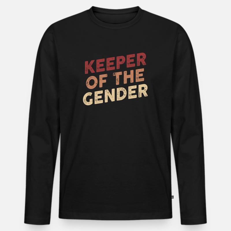 Hüter des Geschlechts - Männer Premium Bio Langarmshirt - Schwarz
