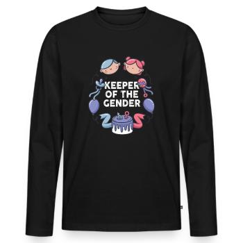 Keeper Of The Gender - Men's Premium Organic Long Sleeve Shirt - black - Front - Nico (187cm)