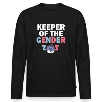Keeper Of The Gender - Men's Premium Organic Long Sleeve Shirt - black - Front - Nico (187cm)