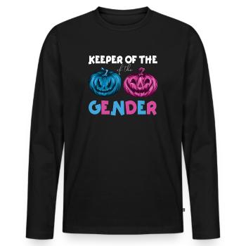 Keeper Of The Gender - Men's Premium Organic Long Sleeve Shirt - black - Front - Nico (187cm)