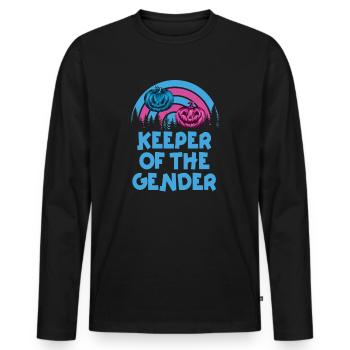 Keeper Of The Gender - Men's Premium Organic Long Sleeve Shirt - black - Front - Nico (187cm)
