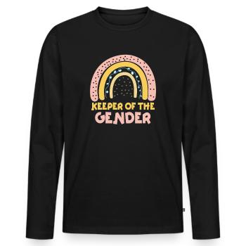 Keeper Of The Gender - Men's Premium Organic Long Sleeve Shirt - black - Front - Nico (187cm)