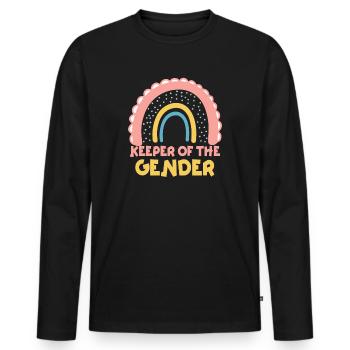 Keeper Of The Gender - Men's Premium Organic Long Sleeve Shirt - black - Front - Nico (187cm)