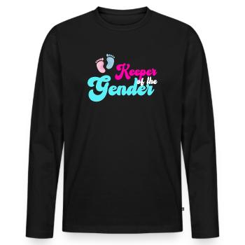 Keeper Of The Gender - Men's Premium Organic Long Sleeve Shirt - black - Front - Nico (187cm)