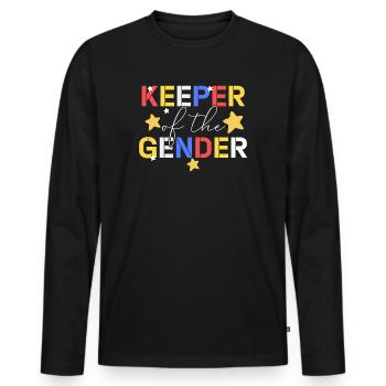 Keeper Of The Gender - Men's Premium Organic Long Sleeve Shirt - black - Front - Nico (187cm)