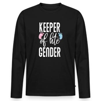 Keeper Of The Gender - Men's Premium Organic Long Sleeve Shirt - black - Front - Nico (187cm)