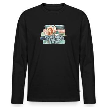 Wahrscheinlich Smut lesen Vintage-Bücher Schmutz - Männer Premium Bio Langarmshirt - Schwarz - Vorne - Nico (187cm)