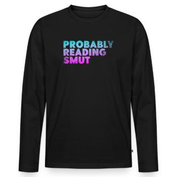 Wahrscheinlich Smut lesen Vintage-Bücher Schmutz - Männer Premium Bio Langarmshirt - Schwarz - Vorne - Nico (187cm)