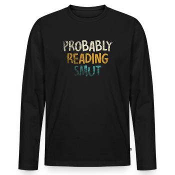 Wahrscheinlich Smut lesen Vintage-Bücher Schmutz - Männer Premium Bio Langarmshirt - Schwarz - Vorne - Nico (187cm)