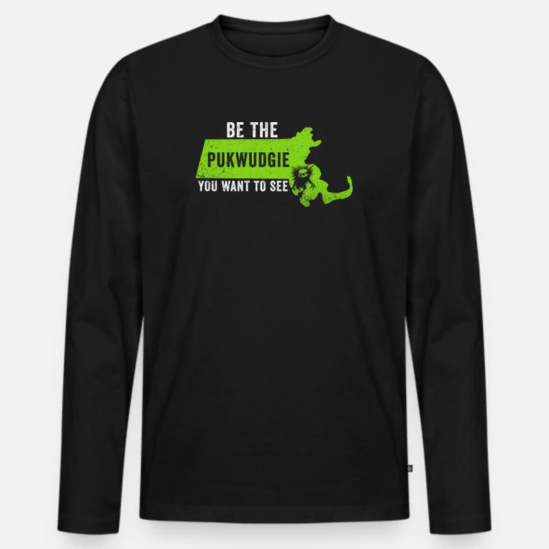 Pukwudgie Kryptide Folklore Mythen - Männer Premium Bio Langarmshirt - Schwarz