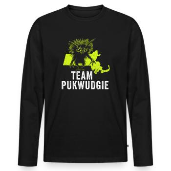 Pukwudgie Kryptide Folklore Mythen - Männer Premium Bio Langarmshirt - Schwarz - Vorne - Nico (187cm)