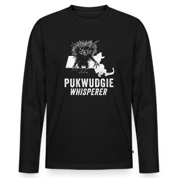 Pukwudgie Cryptid Folklore Myths - Men's Premium Organic Long Sleeve Shirt - black - Front - Nico (187cm)