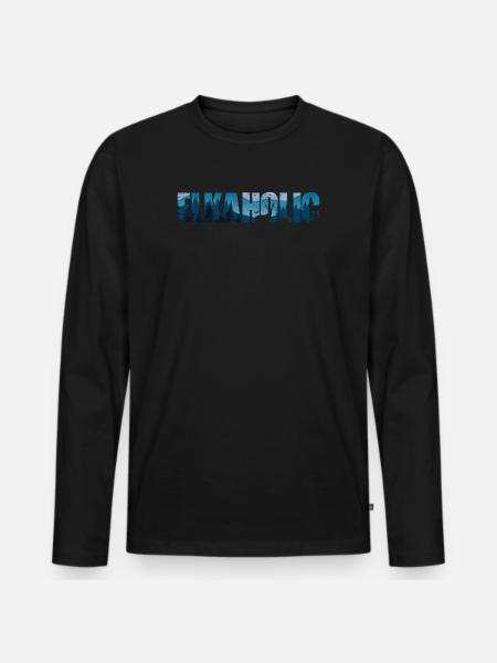 Elk Hunting Elkaholic Hunters - Men's Premium Organic Long Sleeve Shirt - black