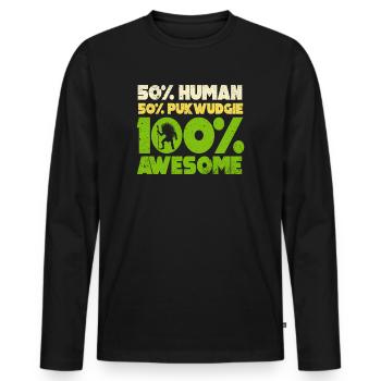 Pukwudgie Cryptid Folklore Myths - Men's Premium Organic Long Sleeve Shirt - black - Front - Nico (187cm)