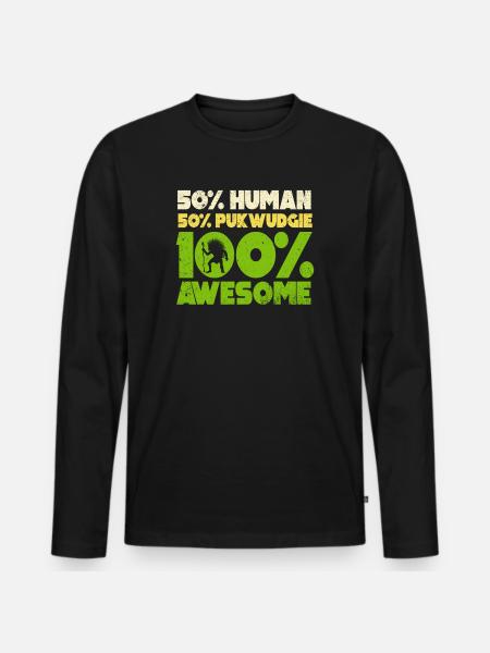 Pukwudgie Cryptid Folklore Myths - Men's Premium Organic Long Sleeve Shirt - black