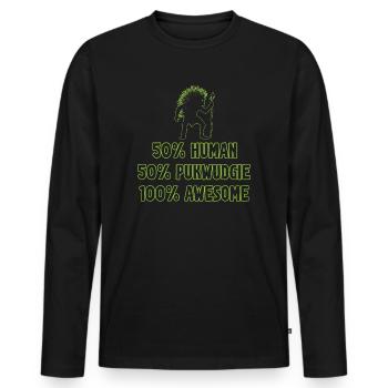 Pukwudgie Kryptide Folklore Mythen - Männer Premium Bio Langarmshirt - Schwarz - Vorne - Nico (187cm)