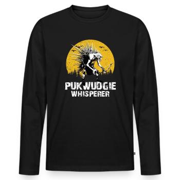 Pukwudgie Kryptide Folklore Mythen - Männer Premium Bio Langarmshirt - Schwarz - Vorne - Nico (187cm)