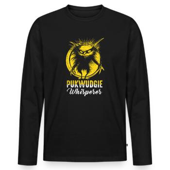 Pukwudgie Cryptid Folklore Myths - Men's Premium Organic Long Sleeve Shirt - black - Front - Nico (187cm)