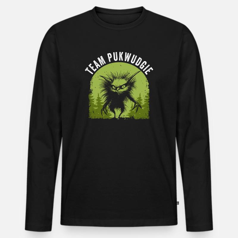 Pukwudgie Kryptide Folklore Mythen - Männer Premium Bio Langarmshirt - Schwarz