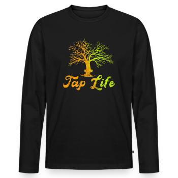 Maple Tapper Syrup Men Women Autumn - Men's Premium Organic Long Sleeve Shirt - black - Front - Nico (187cm)