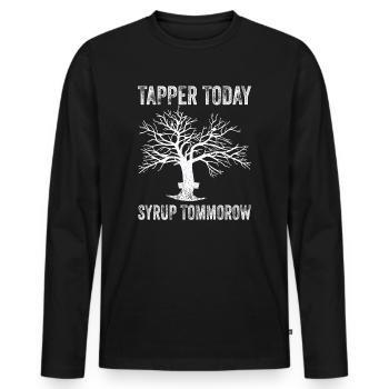 Maple Tree Essence Men Women Funny - Men's Premium Organic Long Sleeve Shirt - black - Front - Nico (187cm)