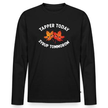 Maple Tree Essence Men Women Funny - Men's Premium Organic Long Sleeve Shirt - black - Front - Nico (187cm)