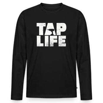 Sirop d’érable Tapper Hommes Femmes Automne - T-shirt manches longues Premium bio Homme - noir - Devant - Nico (187cm)