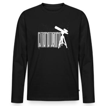 Astronomy Astrophotographer Stargazing - Men's Premium Organic Long Sleeve Shirt - black - Front - Nico (187cm)