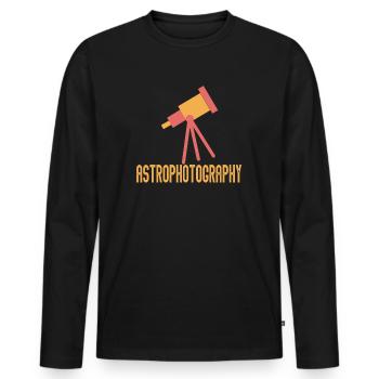Astronomy Astrophotographer Stargazing - Men's Premium Organic Long Sleeve Shirt - black - Front - Nico (187cm)